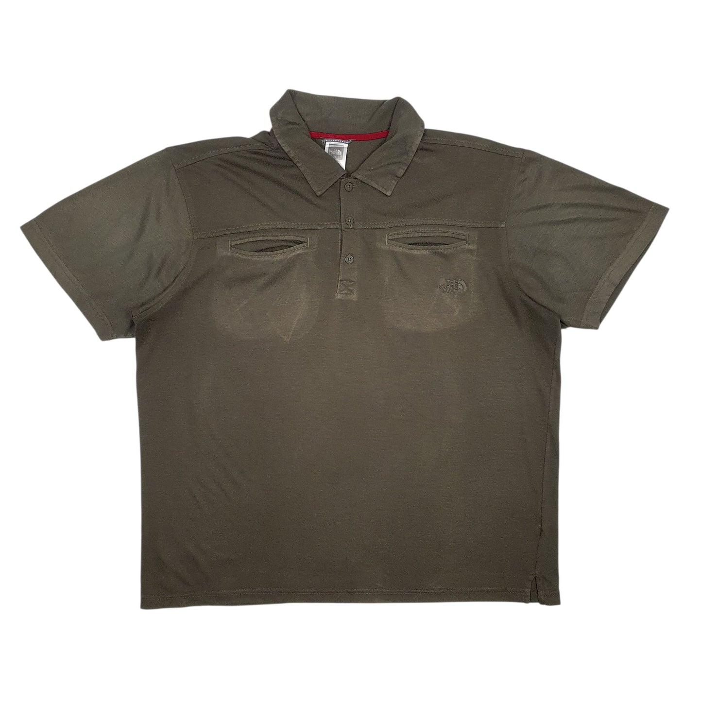 Mens Khaki The North Face  Short Sleeve Polo Shirt
