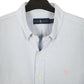Mens Blue Ralph Lauren Seersucker  Shirt