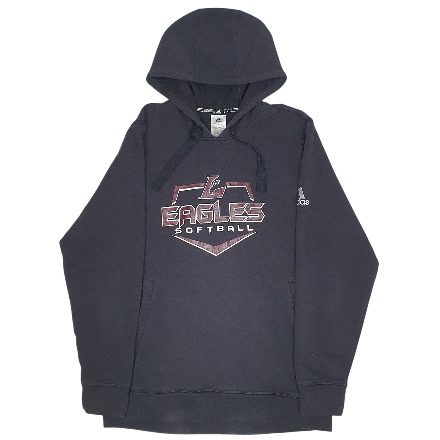Mens Black Adidas Eagles Softball Hoodie Jumper