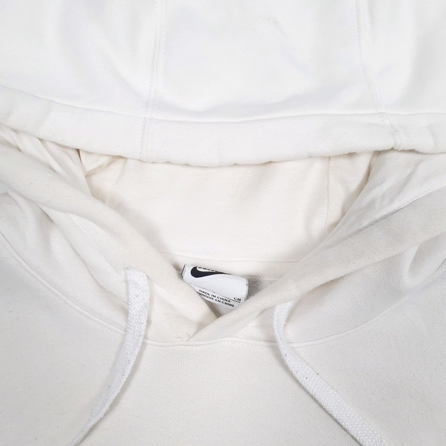 Mens White Nike Spellout Hoodie Jumper