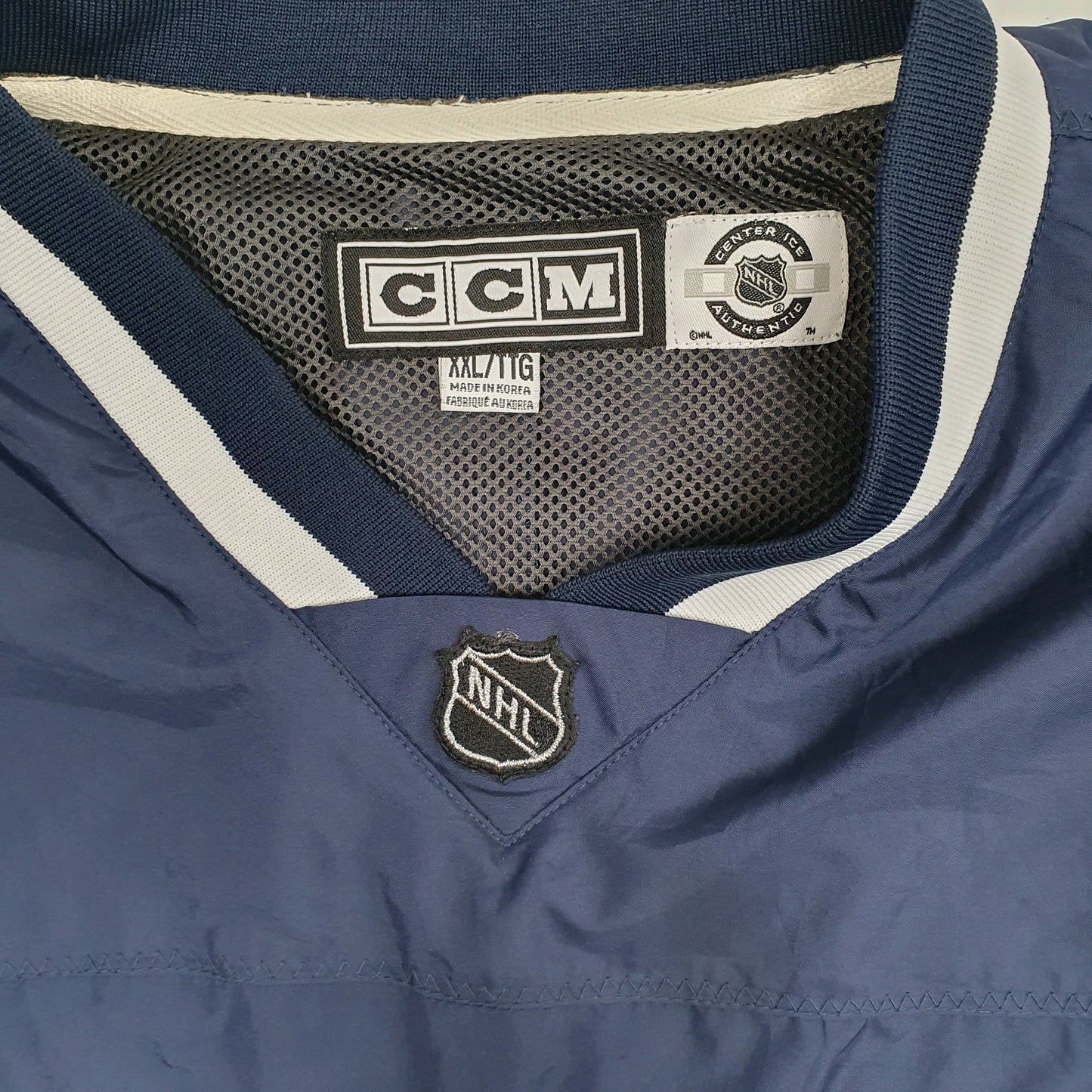 Mens Navy CCM Toronto Maple Leafs NHL Hockey Pullover Hoodie Coat