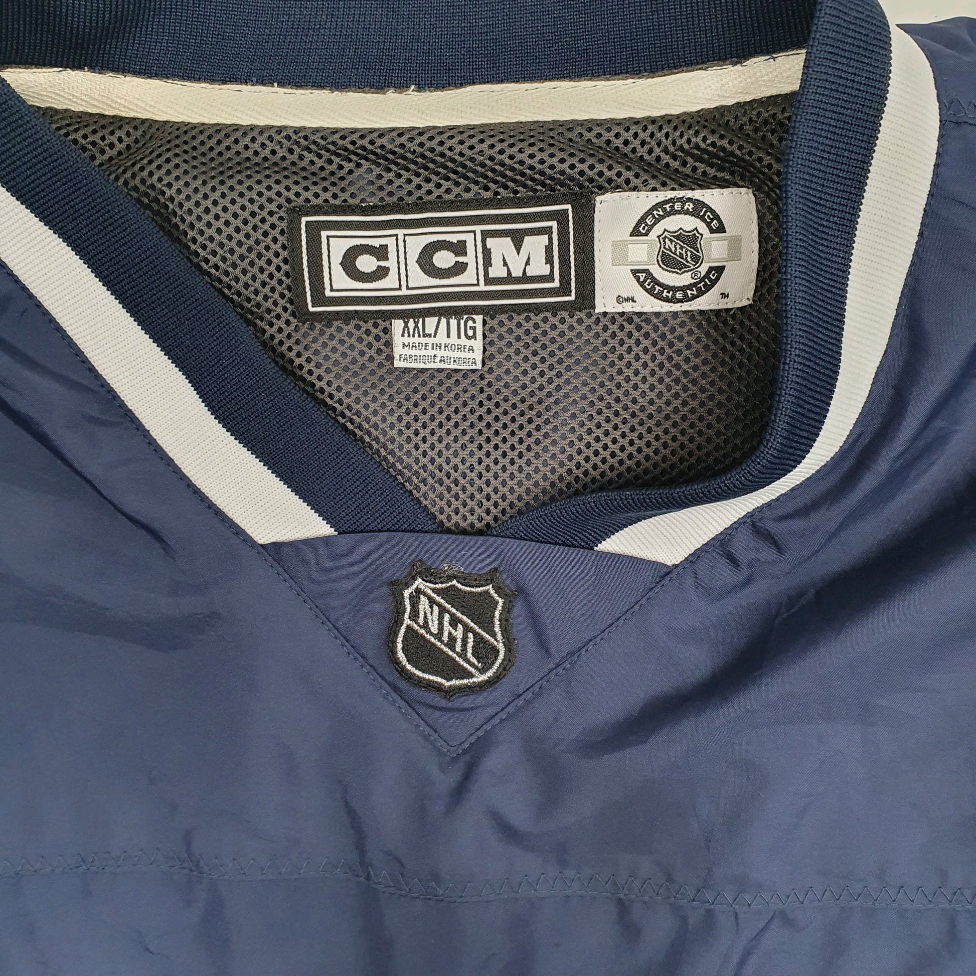 Mens Navy CCM Toronto Maple Leafs NHL Hockey Pullover Hoodie Coat