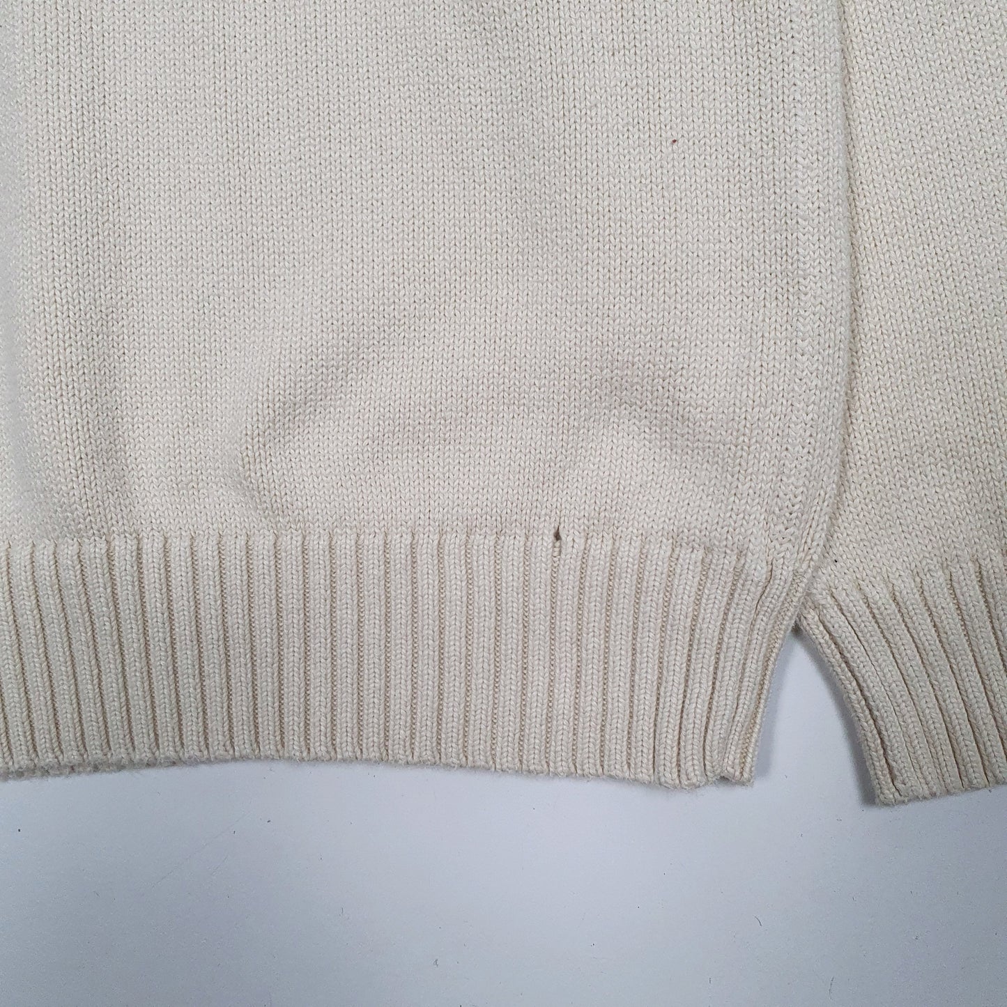 Mens Cream Polo Ralph Lauren  Quarter Zip Jumper