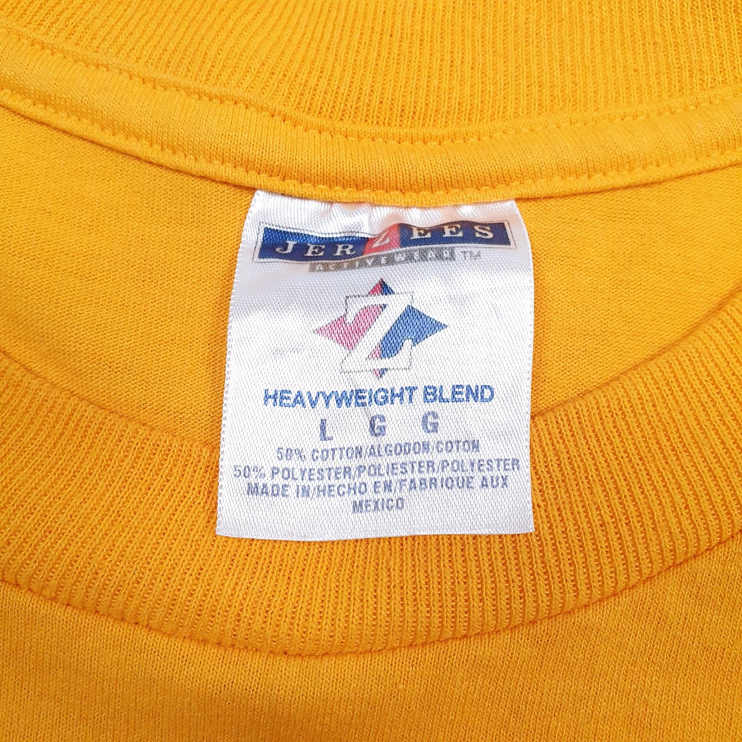 Mens Yellow Jerzees   T Shirt
