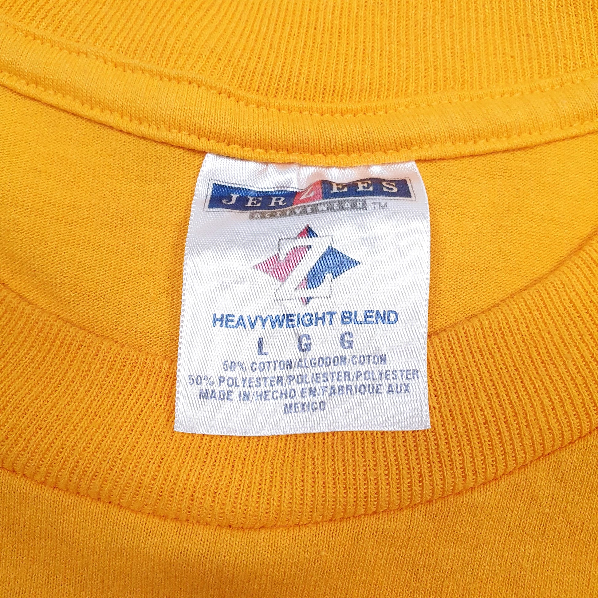 Mens Yellow Jerzees   T Shirt