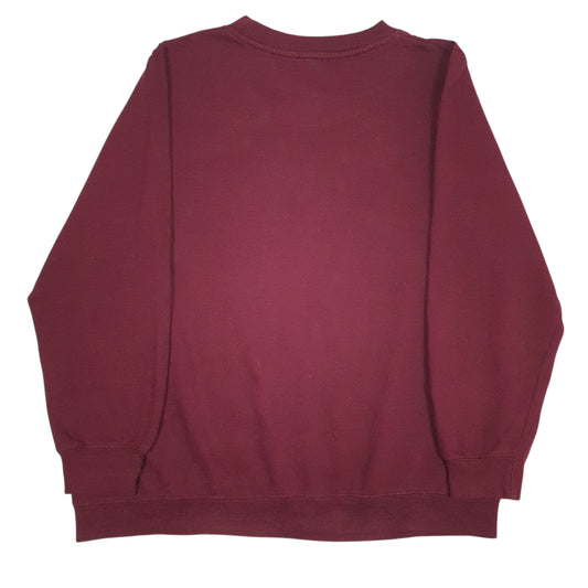 Mens Burgundy Def Leppard  Crewneck Jumper