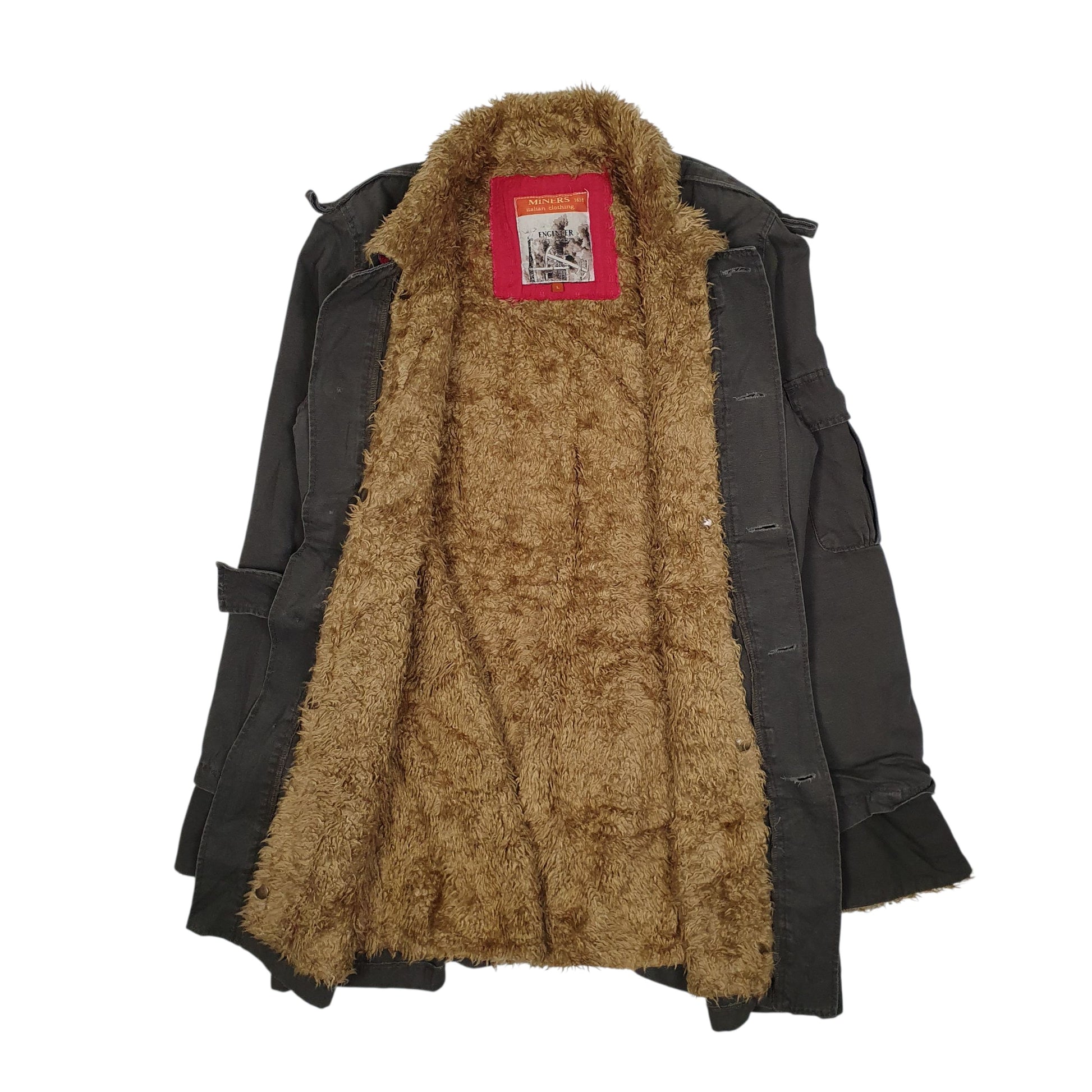 Womens Grey Miners Military Field  Coat