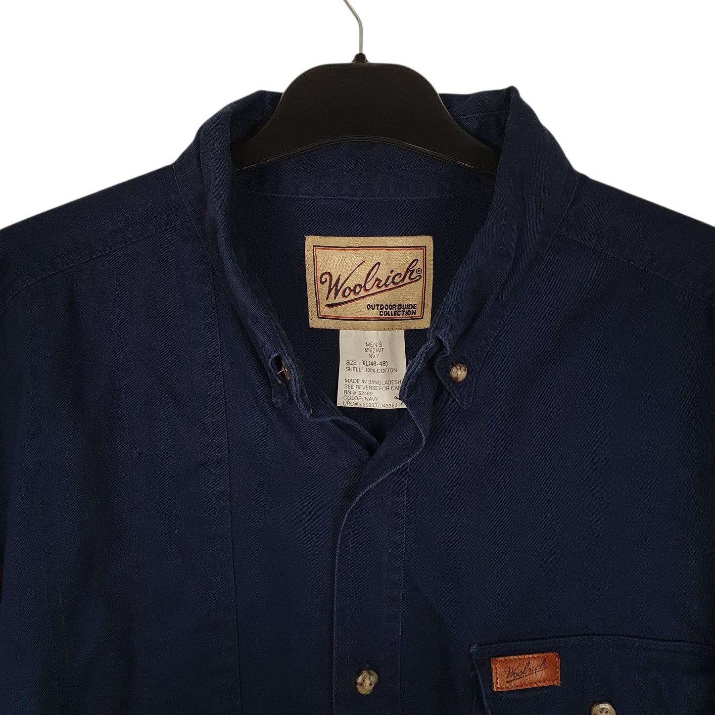 Mens Navy Woolrich Thick Hunting  Shirt