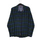 Mens Navy Woolrich Thick Flannel Plaid Long Sleeve Shirt