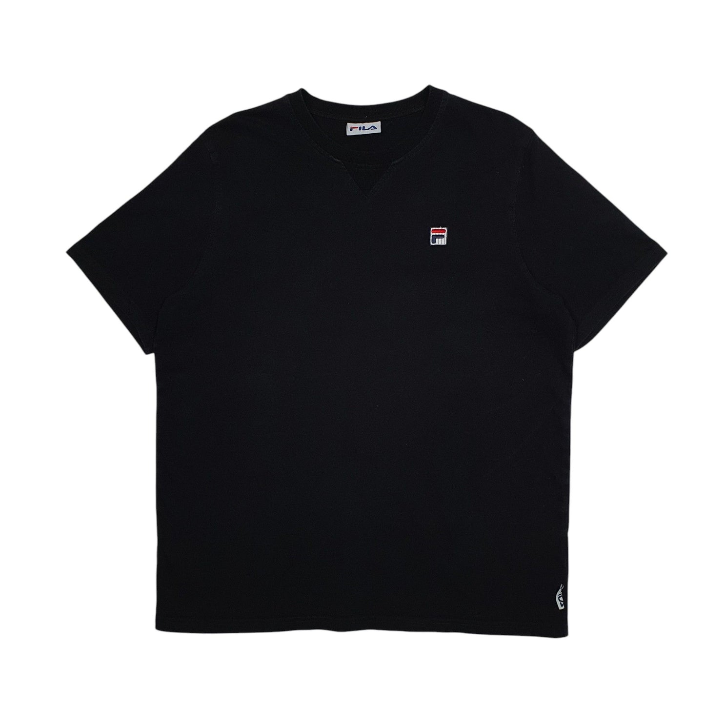 Mens Black Fila  Short Sleeve T Shirt