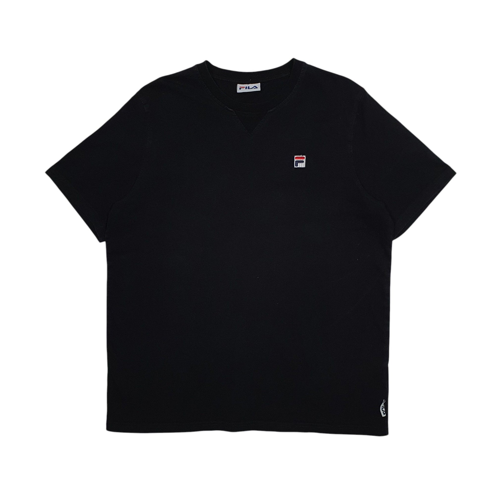 Mens Black Fila  Short Sleeve T Shirt