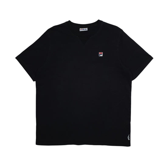 Mens Black Fila  Short Sleeve T Shirt