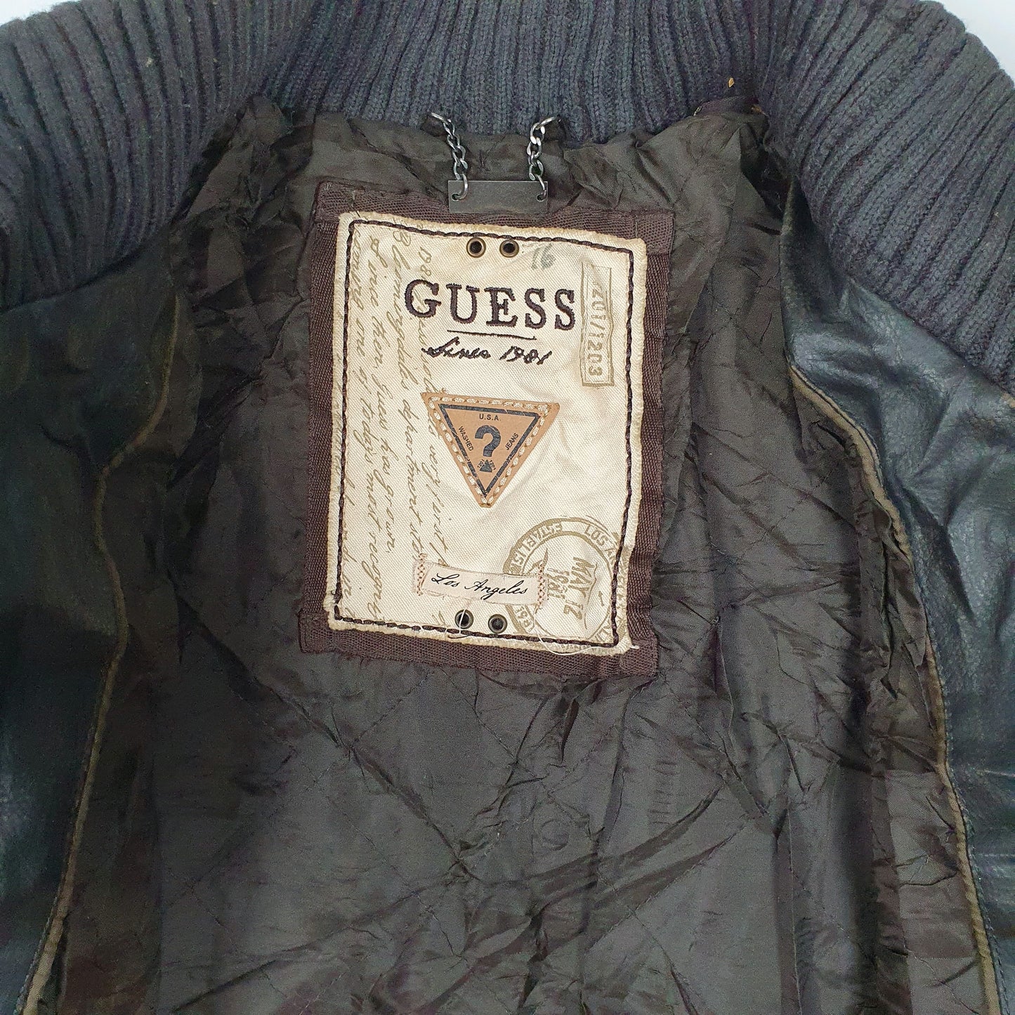 Mens Brown Guess Bomber  Coat