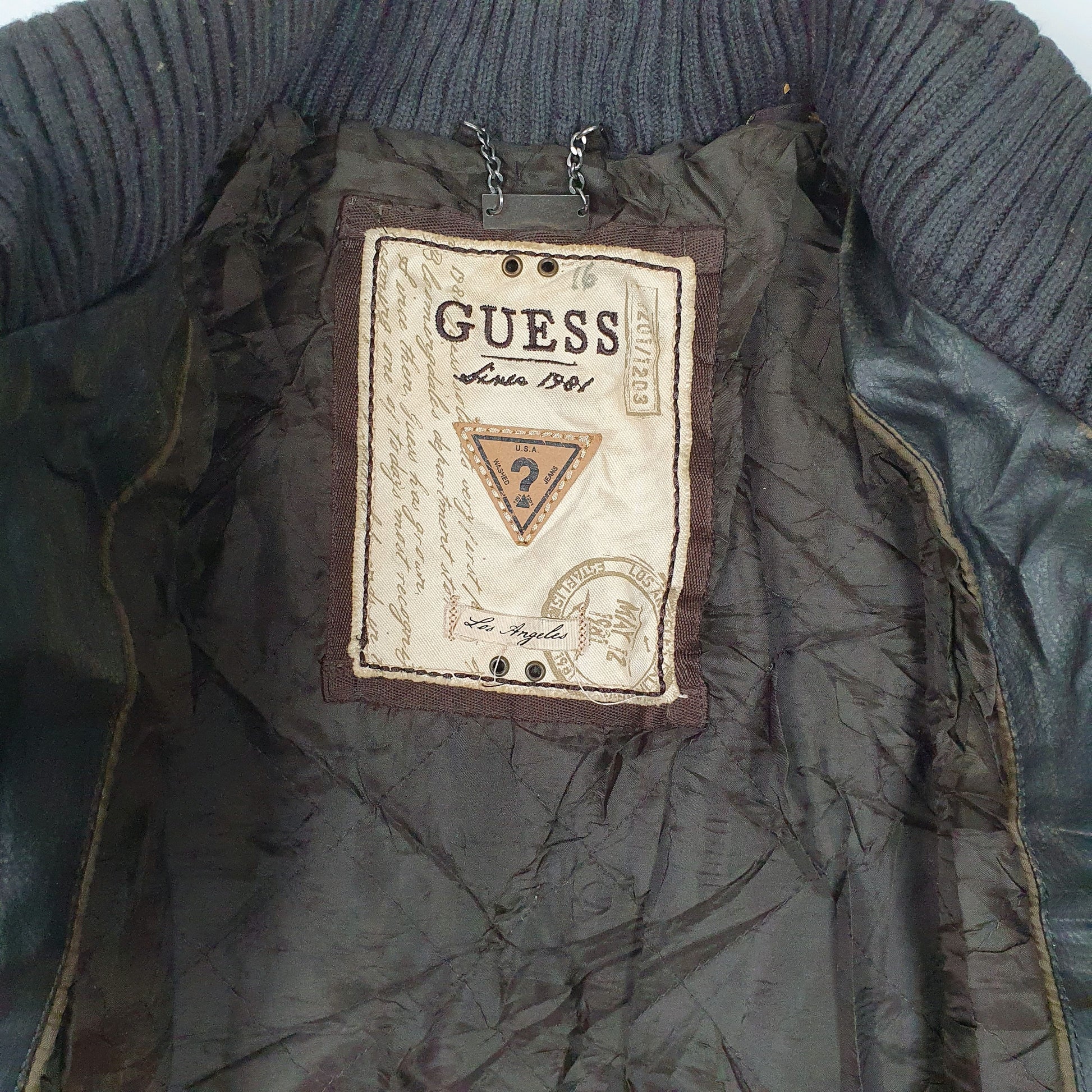 Mens Brown Guess Bomber  Coat