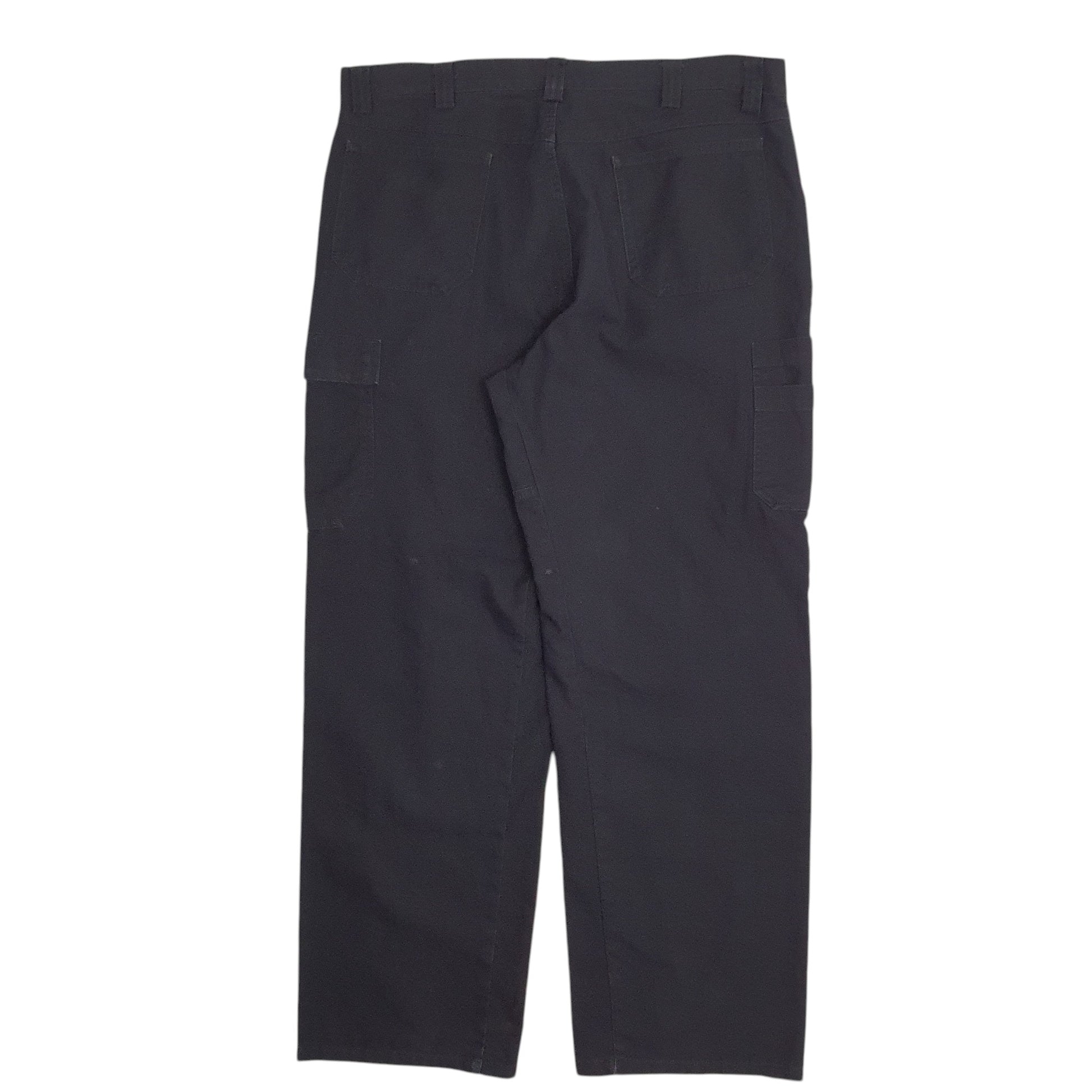 Mens Black Red Kap   Trousers