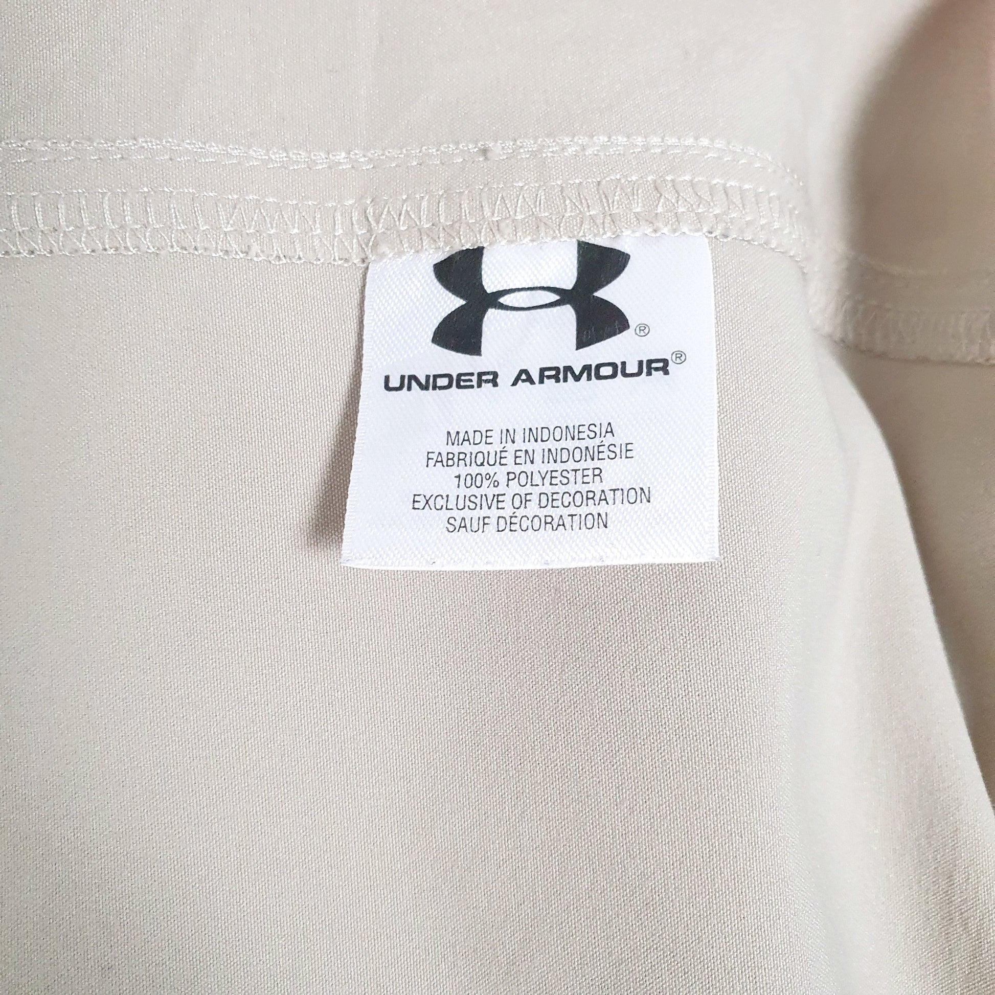 Mens Beige Under Armour   Shirt
