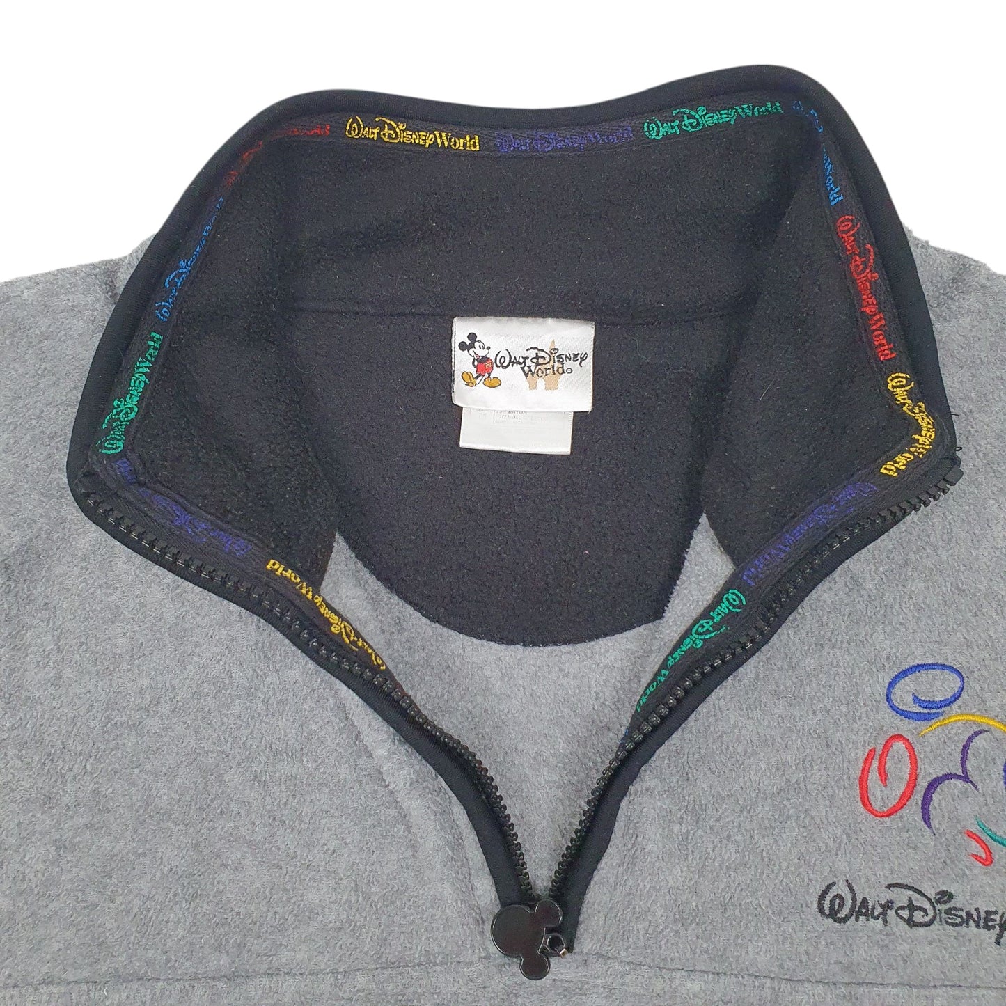 Mens Grey Disney  Quarter Zip Jumper