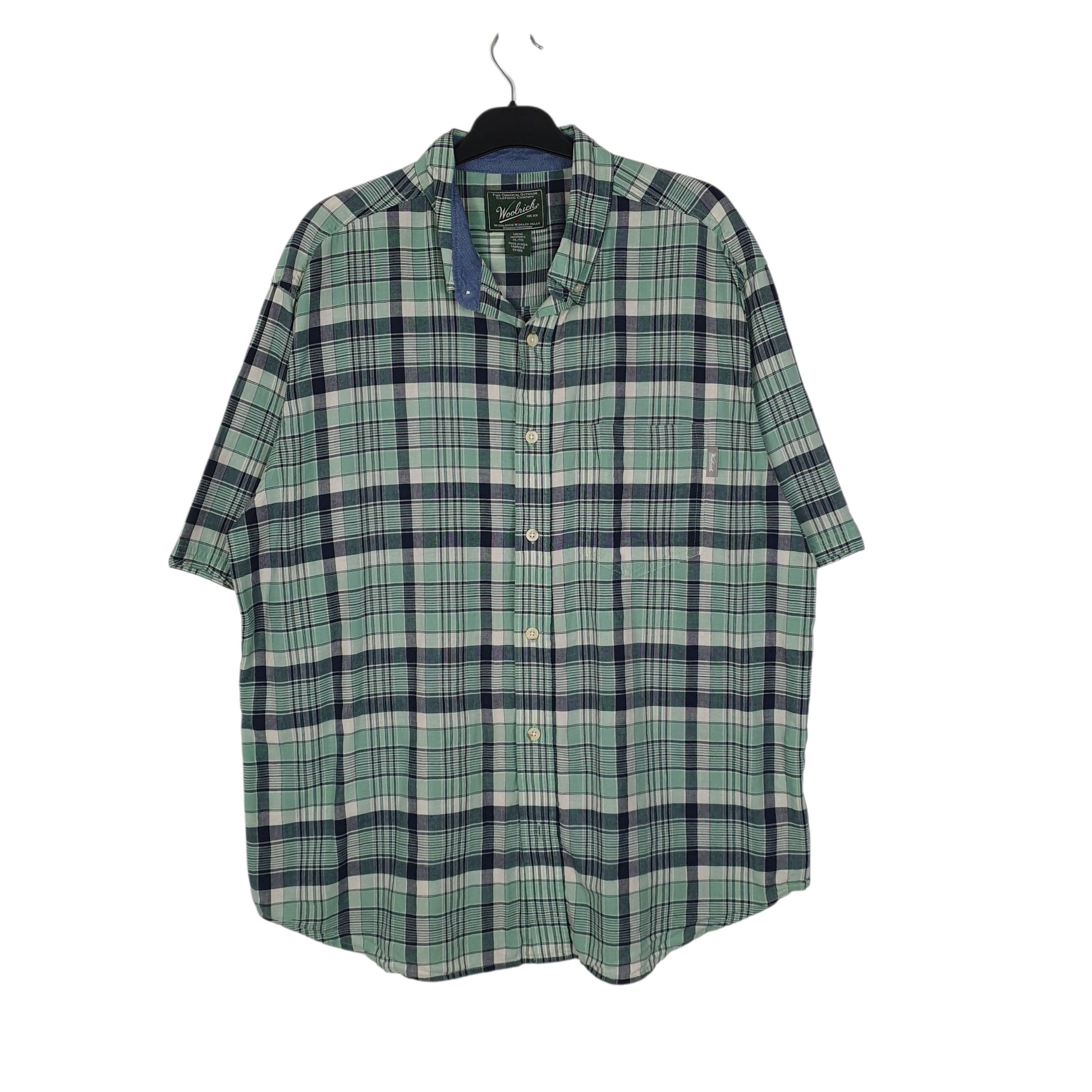 Mens Green Woolrich  Short Sleeve Shirt