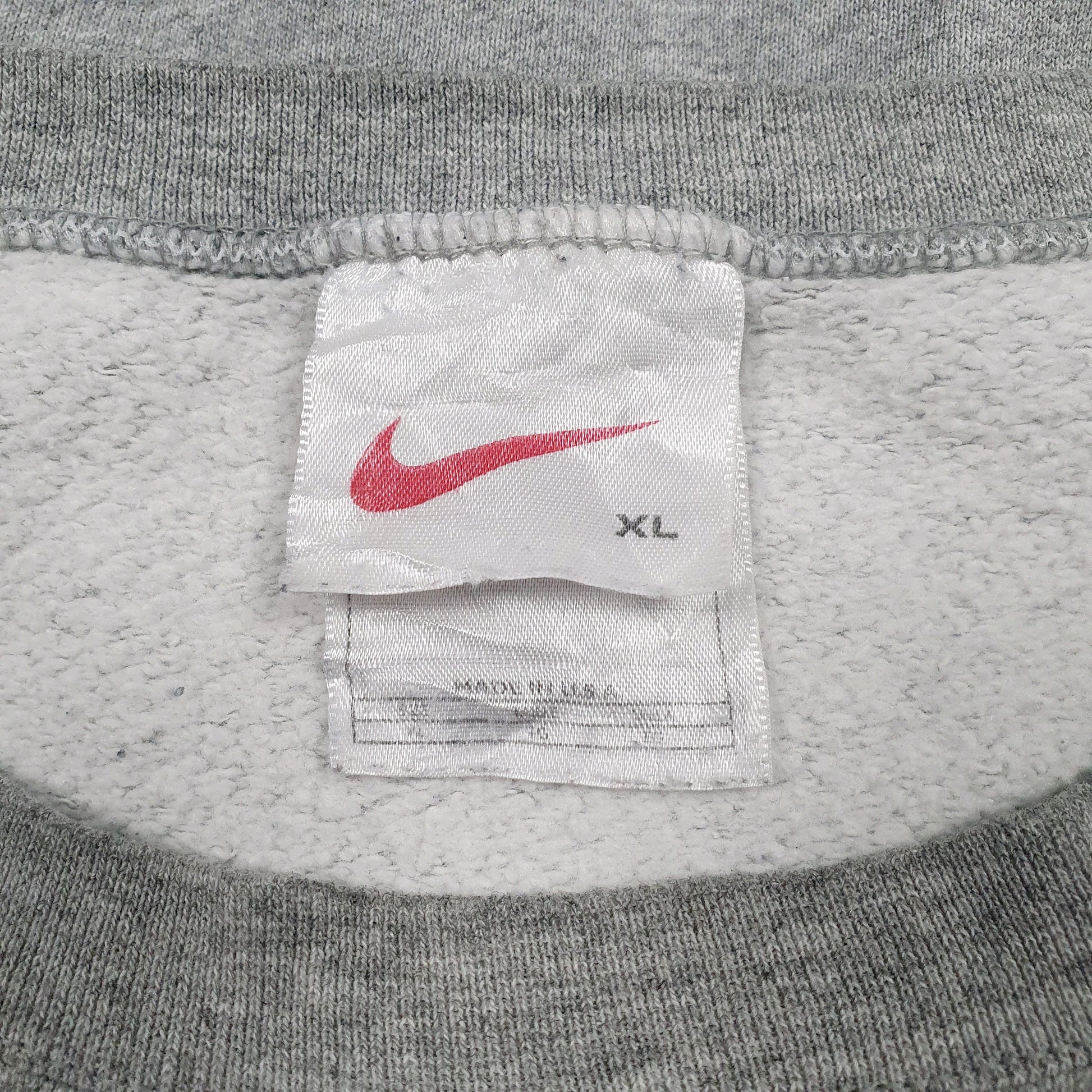 Mens Grey Nike Vintage 90s Made In USA Crewneck Jumper