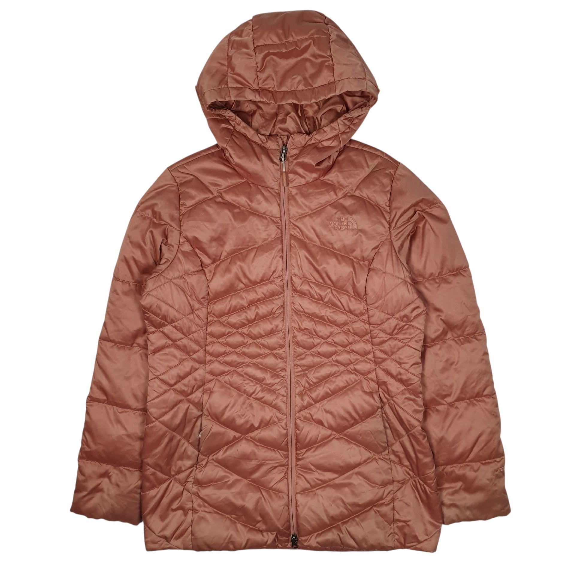 Womens Pink The North Face Longline Trench Crewneck Coat