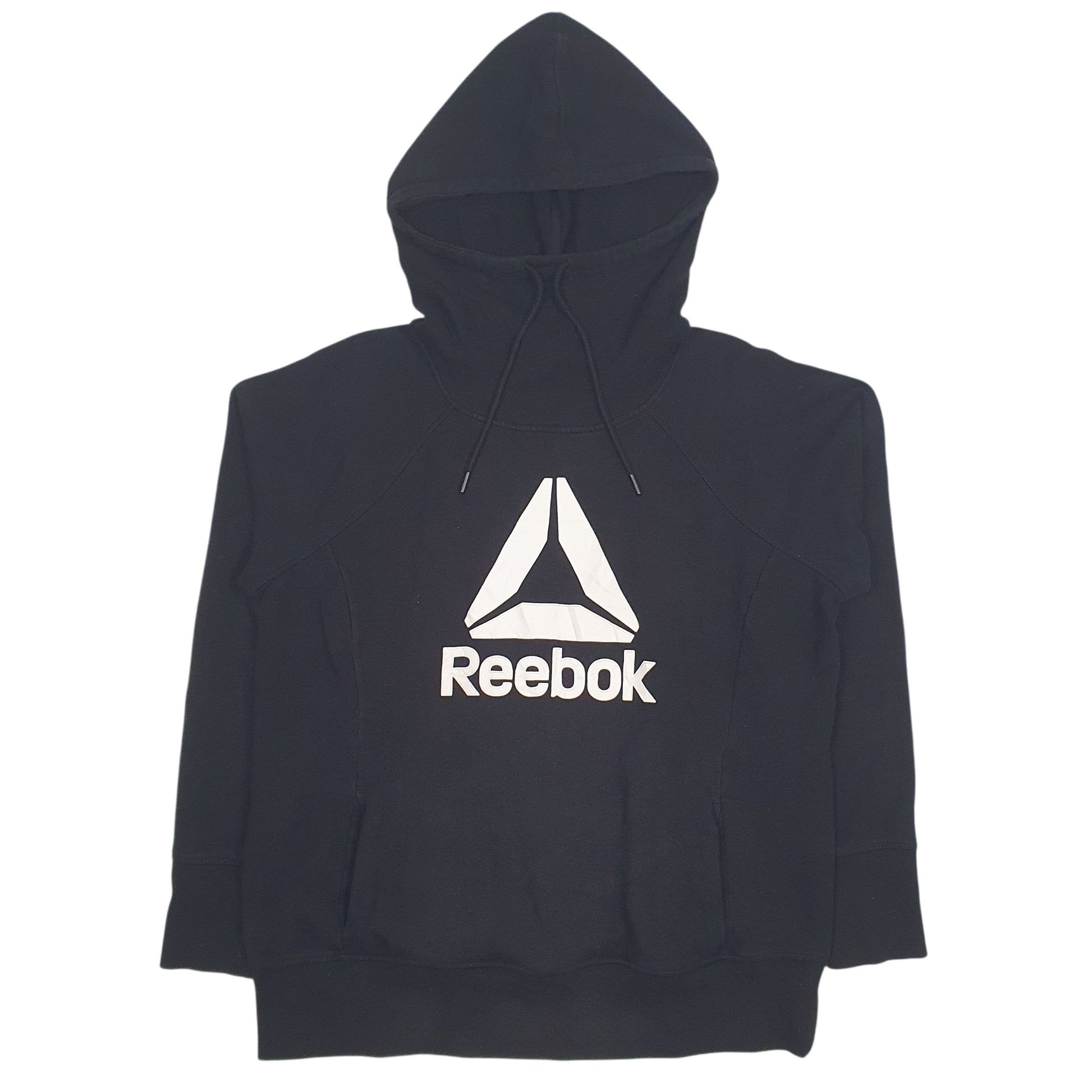 Mens Black Reebok Spellout Hoodie Jumper
