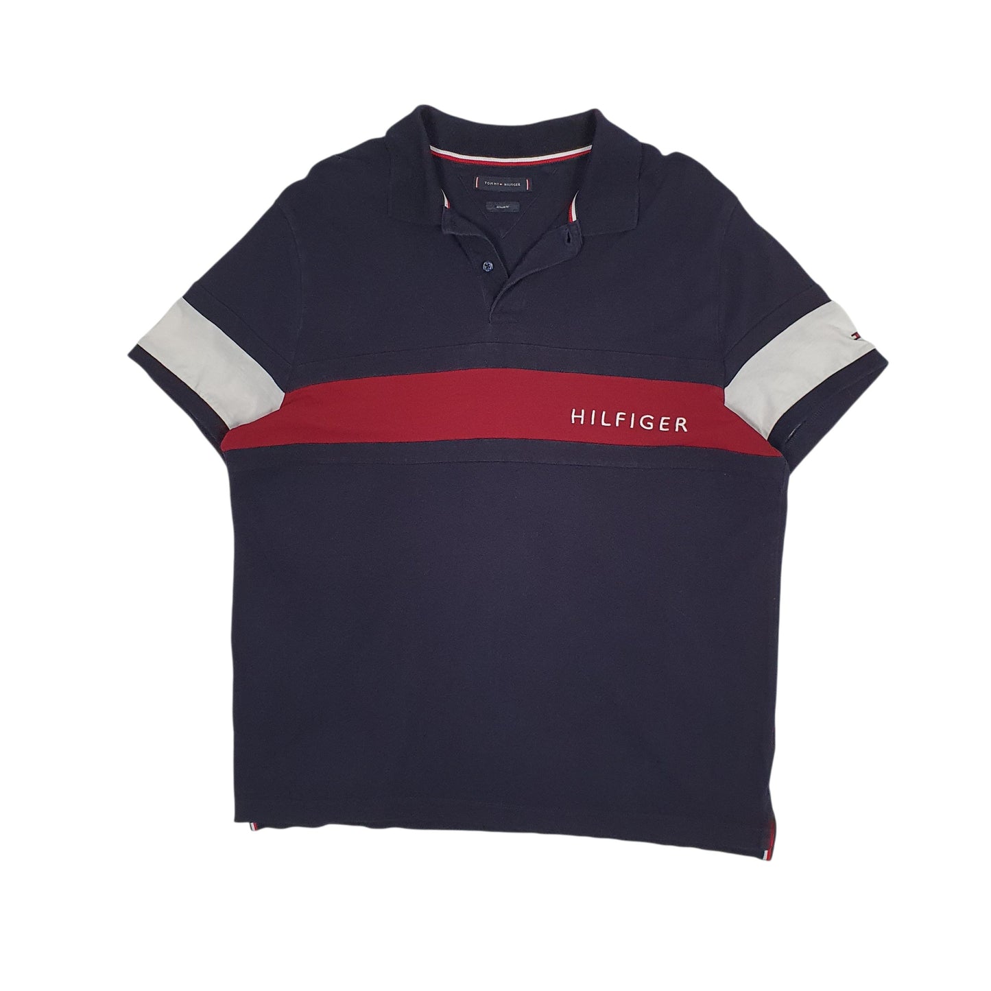Mens Black Tommy Hilfiger  Short Sleeve Polo Shirt
