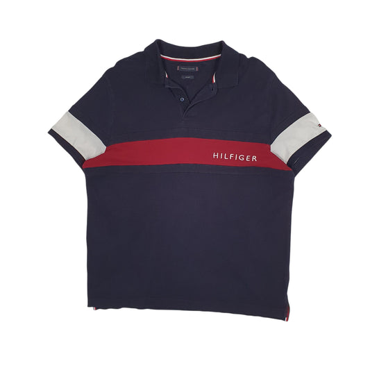 Mens Black Tommy Hilfiger  Short Sleeve Polo Shirt