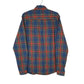 Mens Blue L.L.Bean Thick Flannel Plaid  Shirt