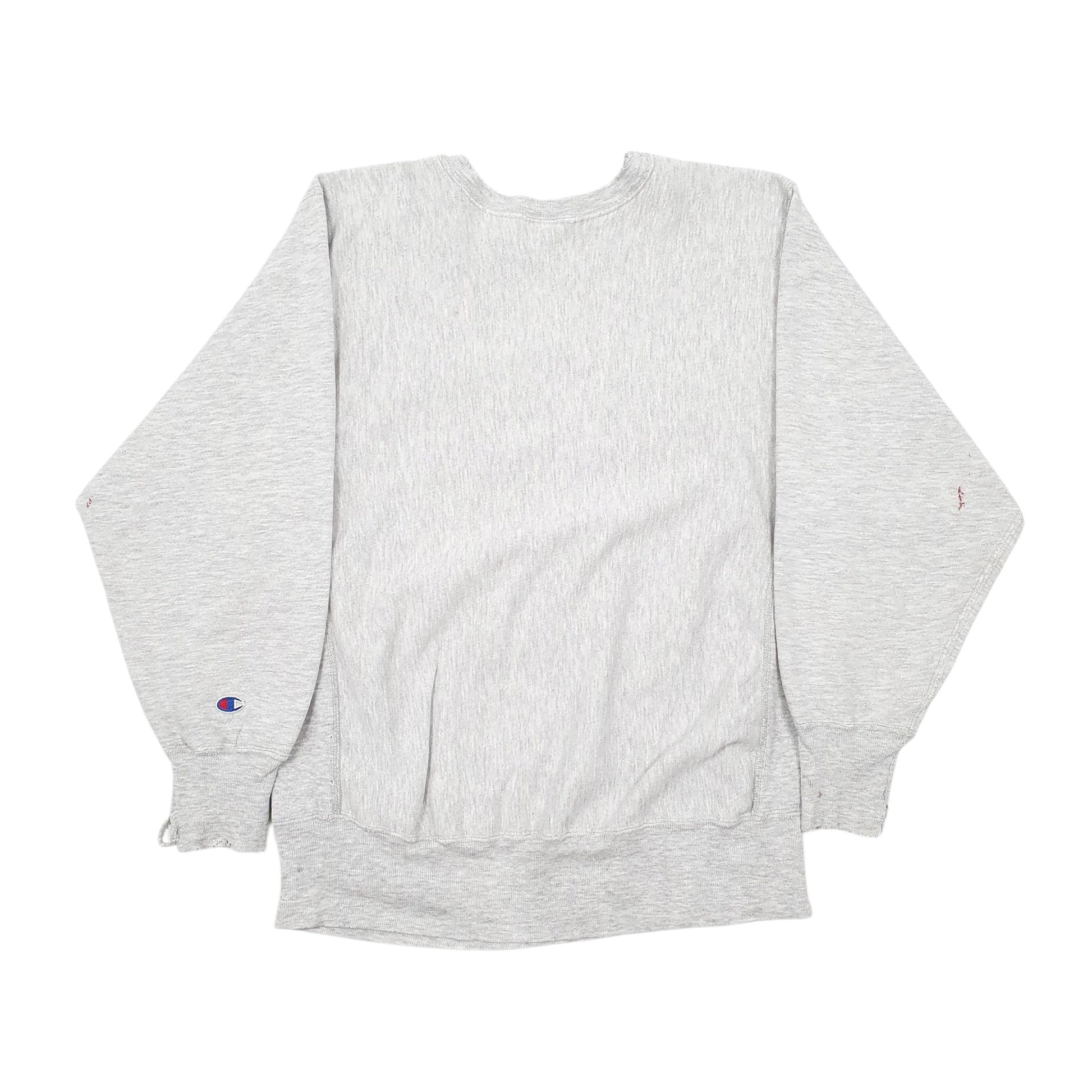 Mens Grey Champion Vintage Reverse Weave Crewneck Jumper