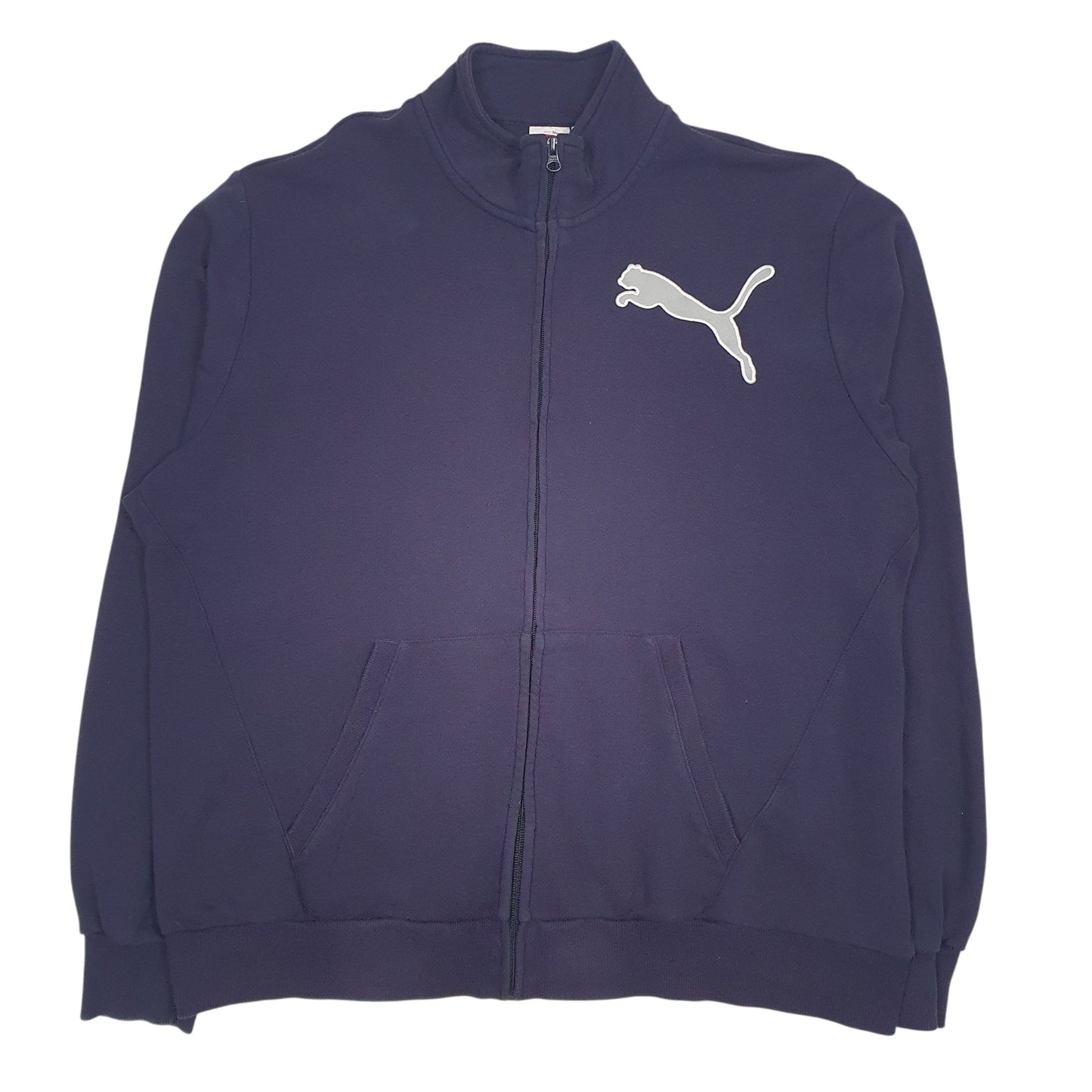 Mens Navy Puma  Full Zip Jumper