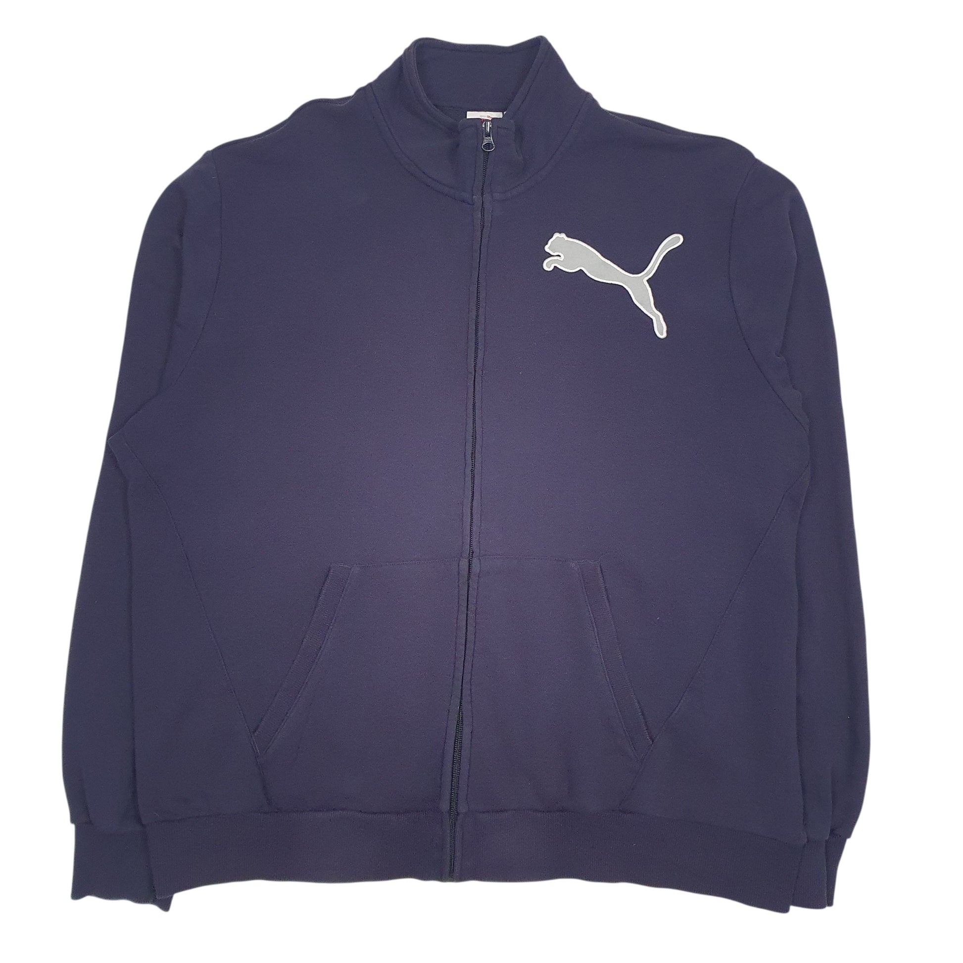 Mens Navy Puma  Full Zip Jumper