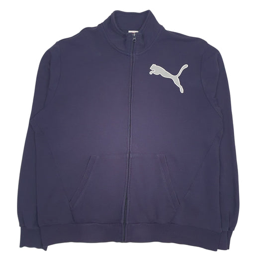 Mens Navy Puma  Full Zip Jumper