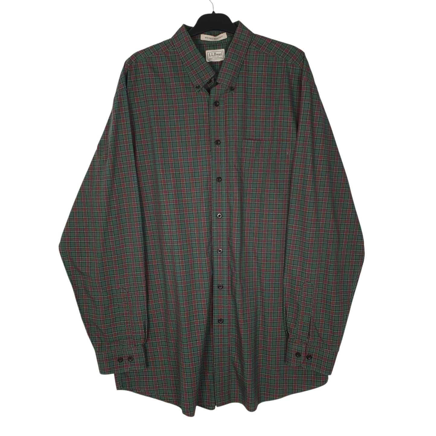 Mens Green L.L.Bean  Long Sleeve Shirt