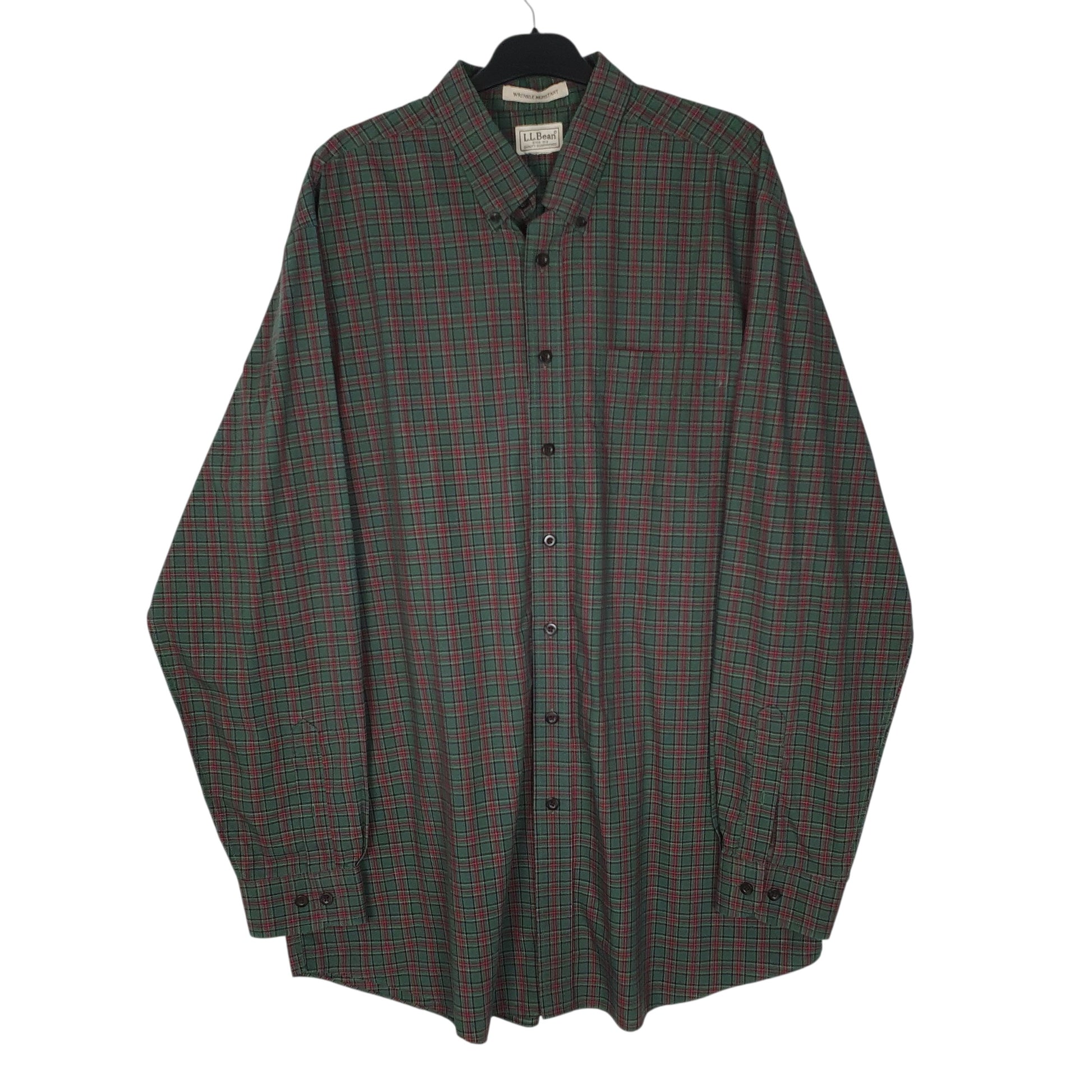 Mens Green L.L.Bean  Long Sleeve Shirt