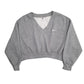 Womens Grey Nike Loose Fit Baggy V Neck Jumper