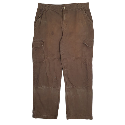 Mens Brown Terra Heavy Duty Cargo Trousers