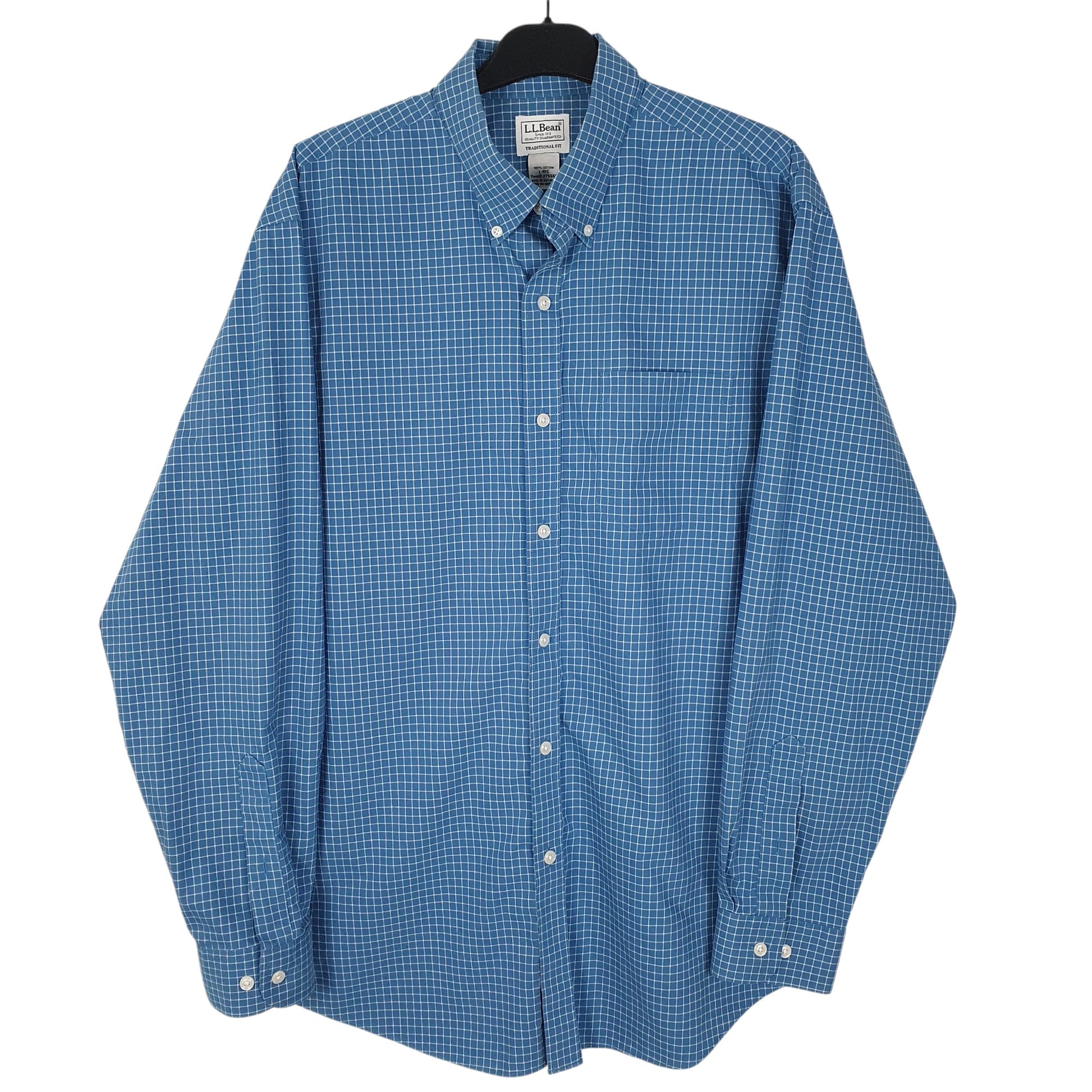 Mens Blue L.L.Bean  Long Sleeve Shirt