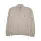 Mens Cream Polo Ralph Lauren  Quarter Zip Jumper