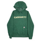 Womens Green Carhartt Spellout Hoodie Jumper