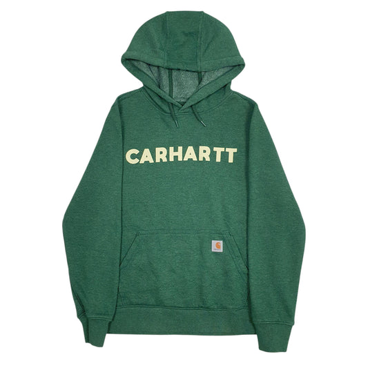 Womens Green Carhartt Spellout Hoodie Jumper