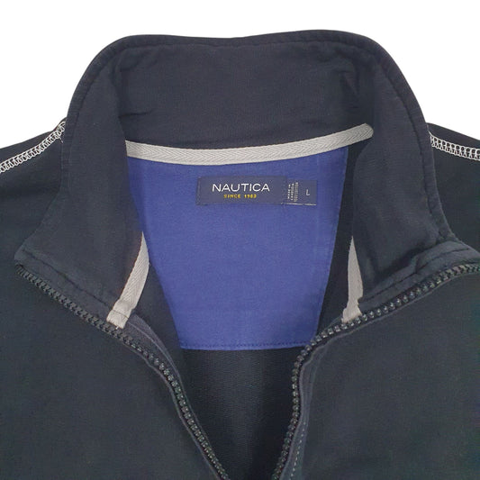 Mens Black Nautica  Quarter Zip Jumper