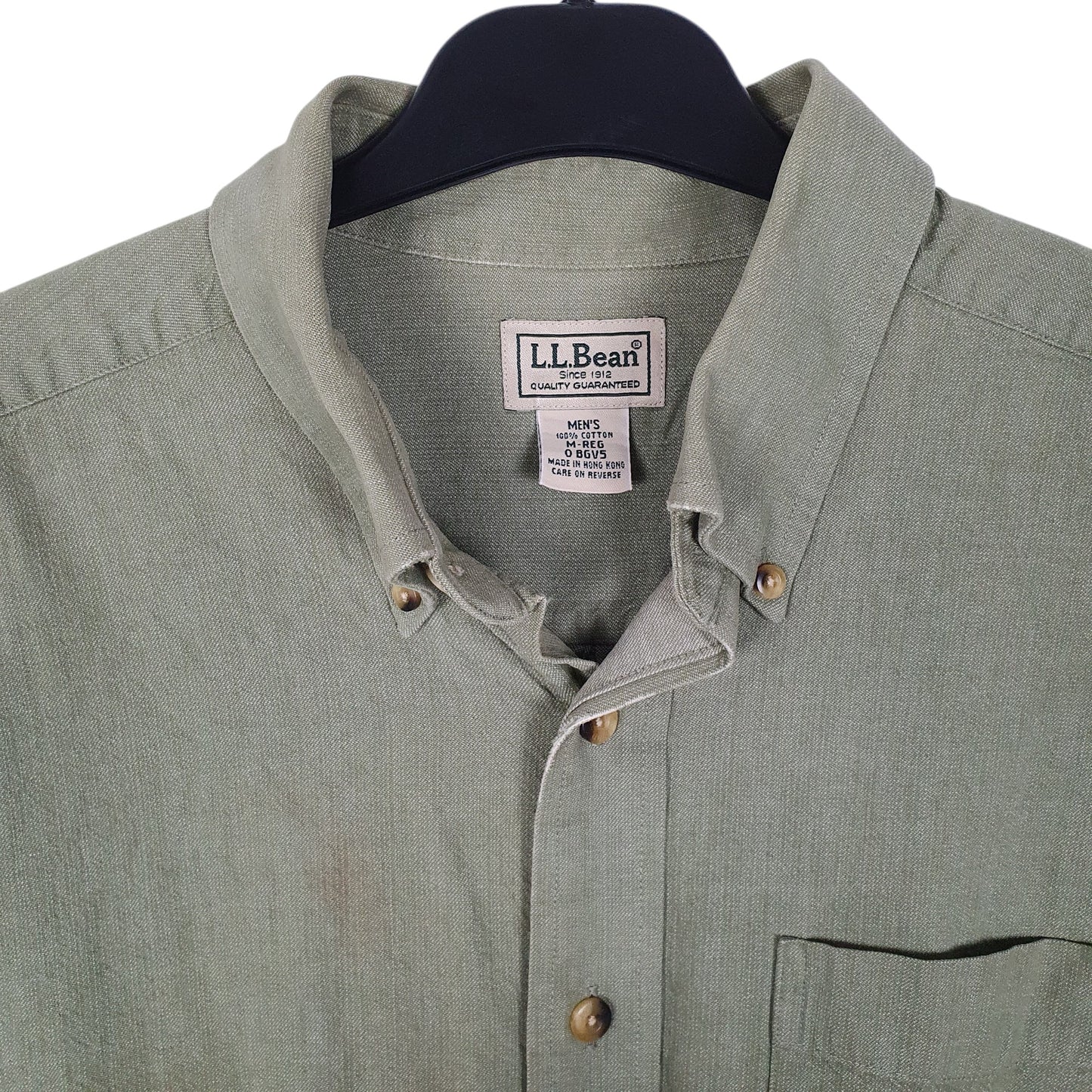Mens Khaki L.L.Bean Vintage 90s 00s  Shirt