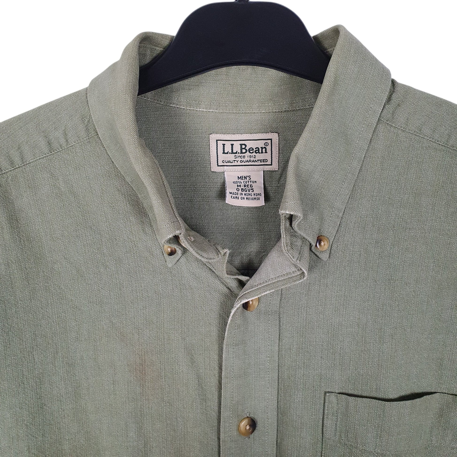 Mens Khaki L.L.Bean Vintage 90s 00s  Shirt