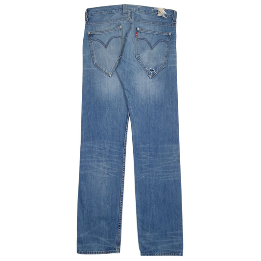 Mens Blue Levis Distressed  Jeans