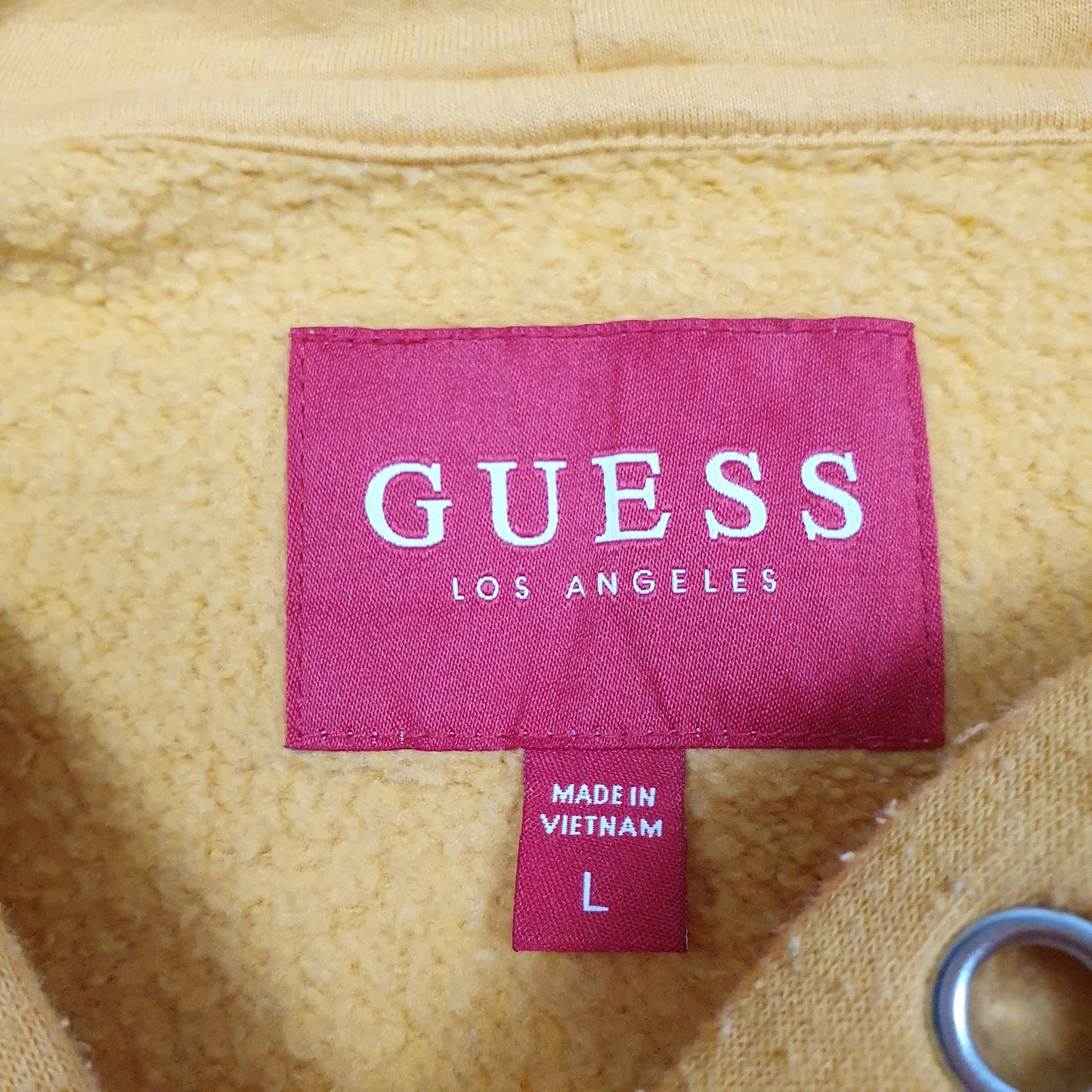 Mens Yellow Guess  Hoodie Jumper