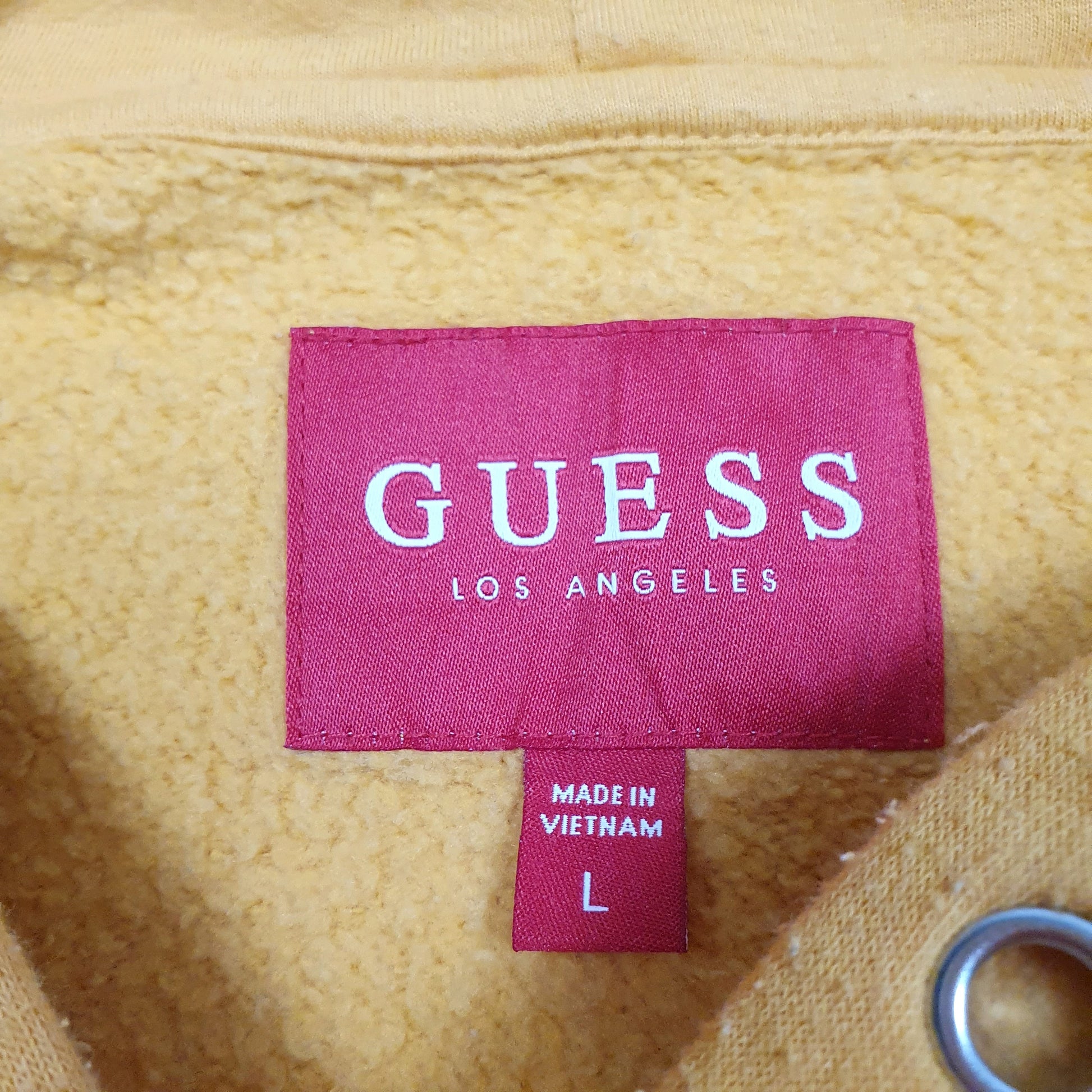 Mens Yellow Guess  Hoodie Jumper