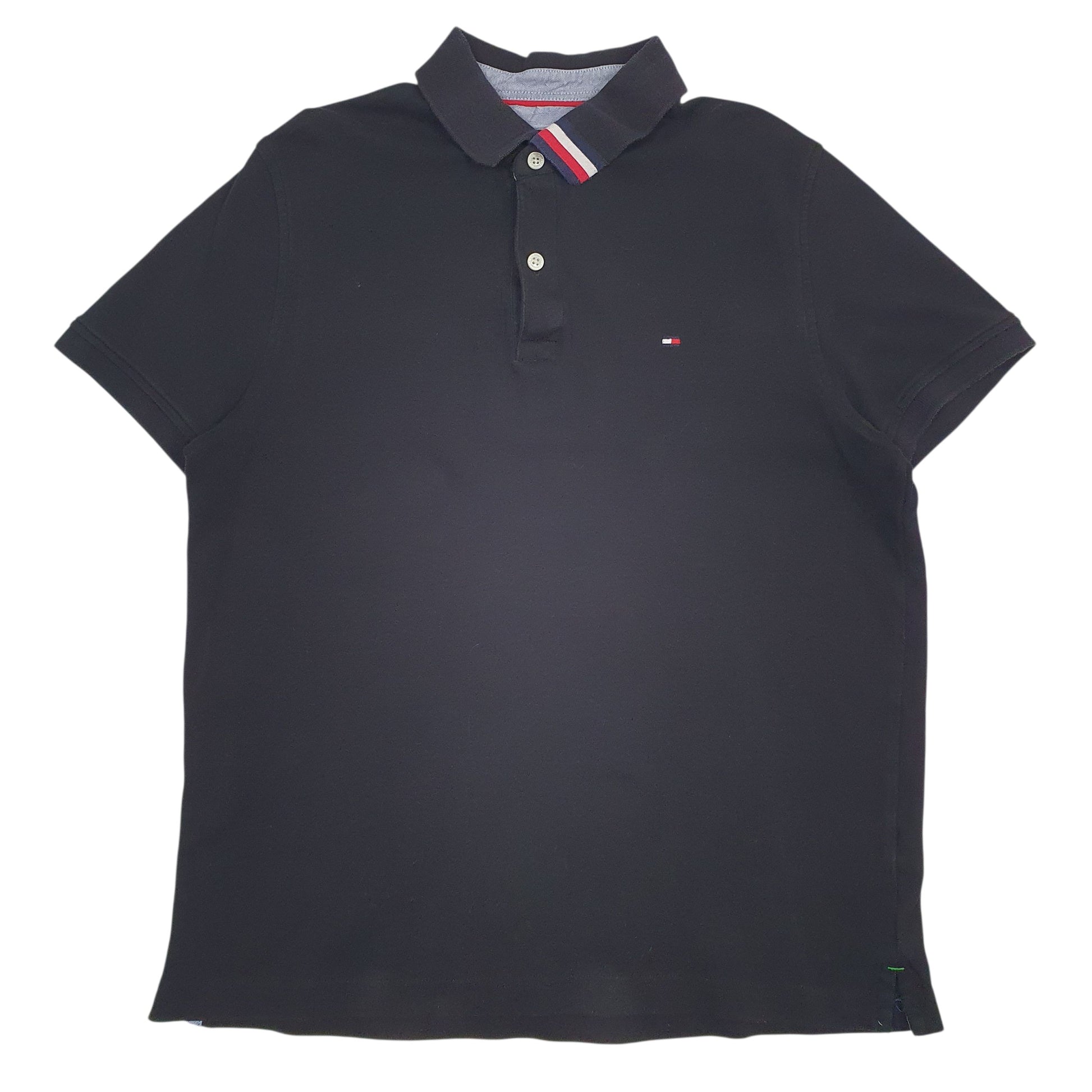Womens Black Tommy Hilfiger  Short Sleeve Polo Shirt