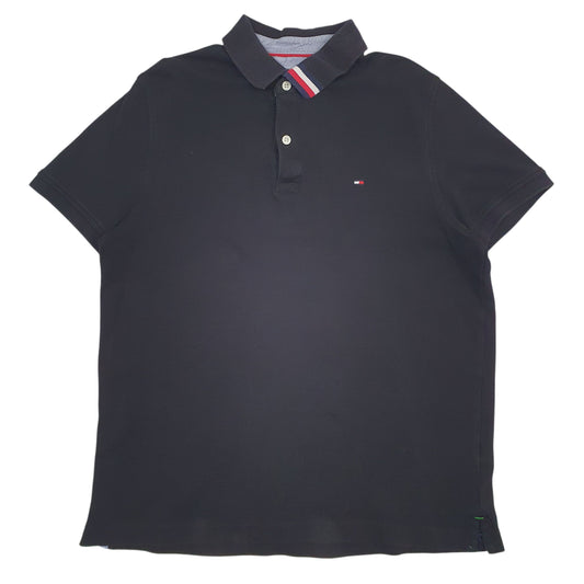 Womens Black Tommy Hilfiger  Short Sleeve Polo Shirt