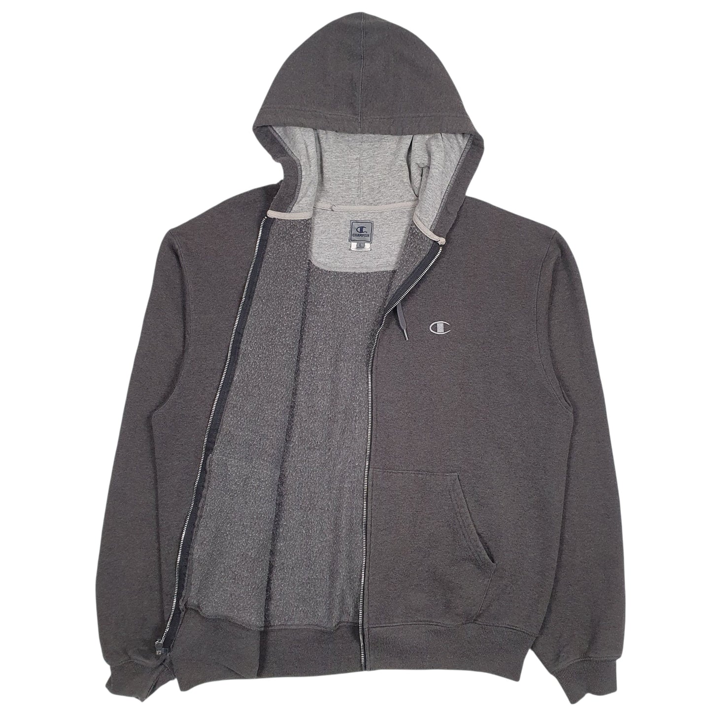 Mens Grey Champion  Full Zip Jumper