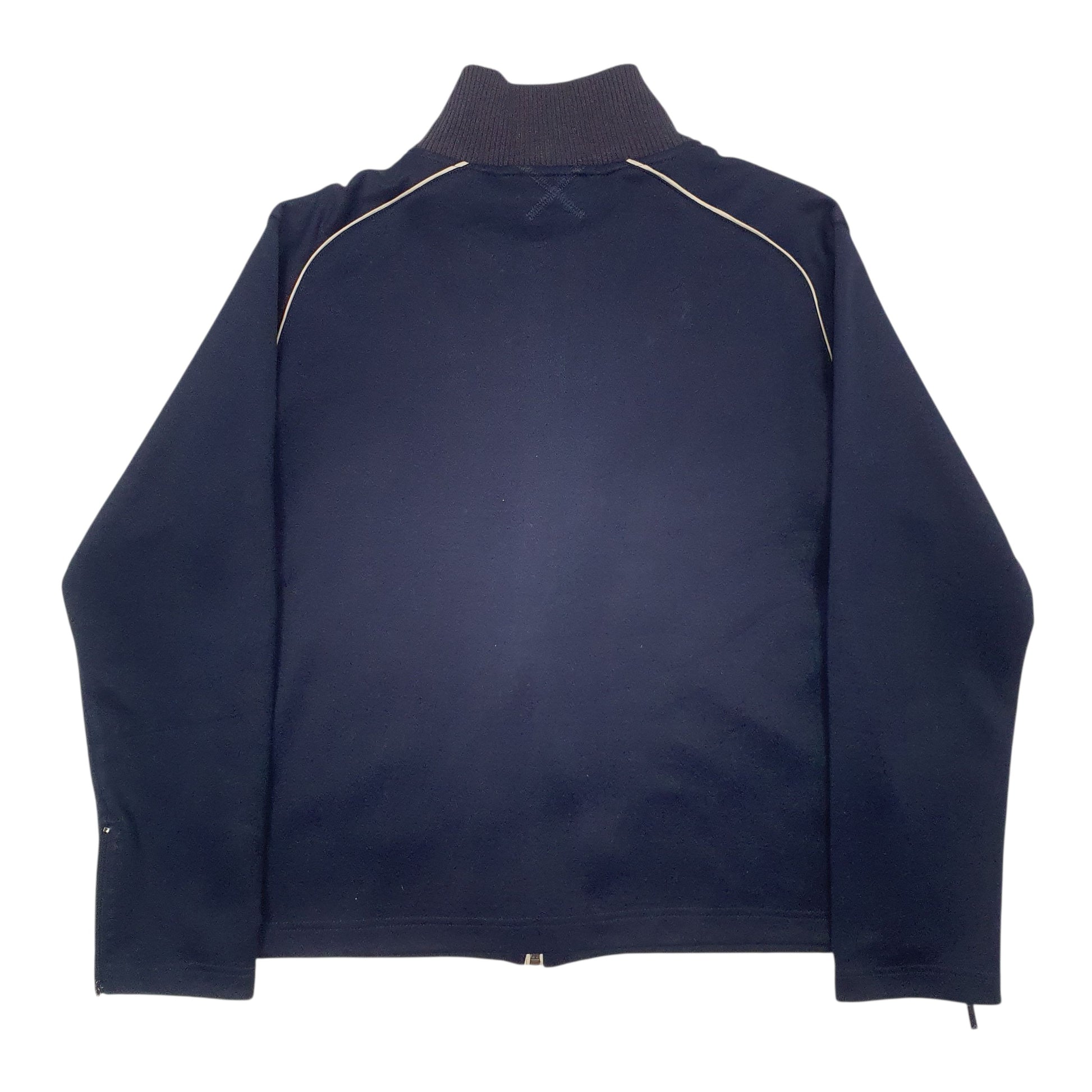 Womens Navy Adidas Vintage 90s Full Zip Jumper